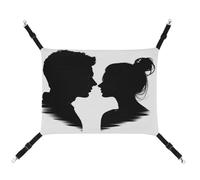 TKJMCSW Couple Face Silhouette Cat Cage Hammock Cat Hammock for Cage Rat Hammock Ferret Hammock Cat Hammock for Large Cats Hanging Cat Bed Cat Hammock Bed Chinchilla Hammock Pet Hammock