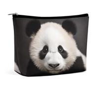 TKJMCSW Cute Black And White Panda Cosmetic Bags for Women Men Waterproof Travel Toiletry Bag Large Capacity Makeup Bags PU Leather Cute Makeup Pouch Protable Travel Bag for Toiletries, white, One