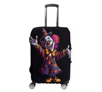 TKJMCSW Cute Cartoon Clown Luggage Cover Tsa Approved Suitcase Covers for Luggage Elastic Washable Suit Case Covers Anti-Scratch Travel Luggages Sleeve Suitcase Protector Fits 19-30 Inch Case(), White