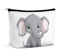 TKJMCSW Cute Cartoon Elephant Cosmetic Bags for Women Men Waterproof Travel Toiletry Bag Large Capacity Makeup Bags PU Leather Cute Makeup Pouch Protable Travel Bag for Toiletries, white, One Size