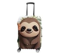TKJMCSW Cute Cartoon Sloth Luggage Cover Tsa Approved Suitcase Covers for Luggage Elastic Washable Suit Case Covers Anti-Scratch Travel Luggages Sleeve Suitcase Protector Fits 19-30 Inch Case(), White