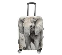 TKJMCSW Cute Elephant Luggage Cover Tsa Approved Suitcase Covers for Luggage Elastic Washable Suit Case Covers Anti-Scratch Travel Luggages Sleeve Suitcase Protector Fits 19-30 Inch Case(), white, L