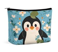 TKJMCSW Cute Penguin Print Cosmetic Bags for Women Men Waterproof Travel Toiletry Bag Large Capacity Makeup Bags PU Leather Cute Makeup Pouch Protable Travel Bag for Toiletries