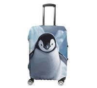 TKJMCSW Cute Penguins Luggage Cover Tsa Approved Suitcase Covers for Luggage Elastic Washable Suit Case Covers Anti-Scratch Travel Luggages Sleeve Suitcase Protector Fits 19-30 Inch Case(), White, L