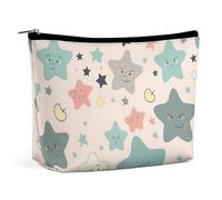 TKJMCSW Cute Stars Makeup Bag for Women Large Capacity Toiletry Bag Portable Make Up Organizer Cosmetics Bag Travel Bag for Cosmetic Storage Bag for Travel Work, style, One Size