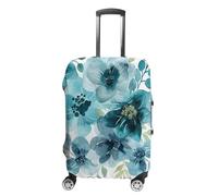 TKJMCSW Cyan And Blue Luggage Cover Tsa Approved Suitcase Covers for Luggage Elastic Washable Suit Case Covers Anti-Scratch Travel Luggages Sleeve Suitcase Protector Fits 19-30 Inch Case(), white, M