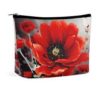 TKJMCSW Dancing Red Flower Makeup Bag for Women Large Capacity Toiletry Bag Portable Make Up Organizer Cosmetics Bag Travel Bag for Cosmetic Storage Bag for Travel Work, style, One Size