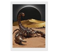 TKJMCSW Desert Scorpion Eclipse 5D Diamond Painting Kits for Adults Beginner DIY Round Full Drill Diamond Dots Paintings Paint with Diamonds Crafts Kits Gem Art for Home Wall Decor Gift 12"x16"