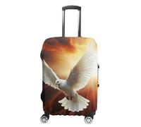 TKJMCSW Dove Sun Art Luggage Cover Tsa Approved Suitcase Covers for Luggage Elastic Washable Suit Case Covers Anti-Scratch Travel Luggages Sleeve Suitcase Protector Fits 19-30 Inch Case(), White, M