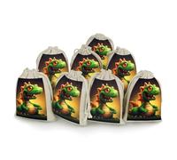 TKJMCSW Dragon with Open Mouth Drawstring Gift Bags 8PCS Muslin Bags Drawstring Bags Small Drawstring Bags Gift Bags with Drawstring Gift Wrap Bags Drawstring Drawstring Pouch
