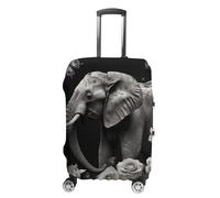 TKJMCSW Elephant And Butterfly Luggage Cover Tsa Approved Suitcase Covers for Luggage Elastic Washable Suit Case Covers Anti-Scratch Travel Luggages Sleeve Suitcase Protector Fits 19-30 Inch Case