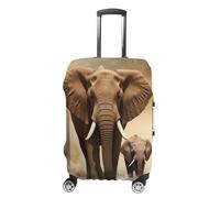 TKJMCSW Elephant Luggage Cover Tsa Approved Suitcase Covers for Luggage Elastic Washable Suit Case Covers Anti-Scratch Travel Luggages Sleeve Suitcase Protector Fits 19-30 Inch Case(), White, S