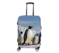 TKJMCSW Five Penguins Luggage Cover Tsa Approved Suitcase Covers for Luggage Elastic Washable Suit Case Covers Anti-Scratch Travel Luggages Sleeve Suitcase Protector Fits 19-30 Inch Case(), white