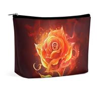 TKJMCSW Flame Rose Makeup Bag for Women Large Capacity Toiletry Bag Portable Make Up Organizer Cosmetics Bag Travel Bag for Cosmetic Storage Bag for Travel Work, style, One Size