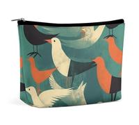 TKJMCSW Flock of Birds Makeup Bag for Women Large Capacity Toiletry Bag Portable Make Up Organizer Cosmetics Bag Travel Bag for Cosmetic Storage Bag for Travel Work, style, One Size