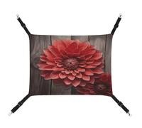 TKJMCSW Flower Red Dahlia Cat Cage Hammock Cat Hammock for Cage Rat Hammock Ferret Hammock Cat Hammock for Large Cats Hanging Cat Bed Cat Hammock Bed Chinchilla Hammock Pet Hammock