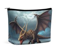 TKJMCSW Flying Dragon Cosmetic Bags for Women Men Waterproof Travel Toiletry Bag Large Capacity Makeup Bags PU Leather Cute Makeup Pouch Protable Travel Bag for Toiletries, white, One Size