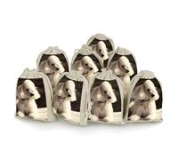 TKJMCSW French Poodle Drawstring Gift Bags 8PCS Muslin Bags Drawstring Bags Small Drawstring Bags Gift Bags with Drawstring Gift Wrap Bags Drawstring Drawstring Pouch