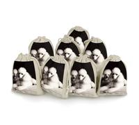 TKJMCSW French Poodle Drawstring Gift Bags 8PCS Muslin Bags Drawstring Bags Small Drawstring Bags Gift Bags with Drawstring Gift Wrap Bags Drawstring Drawstring Pouch