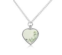 TKJMCSW Fresh And Natural Tree Pet Ashes Necklace with Filling Kits 27.6" Cable Chain Memorial Cremation Urn Necklace Jewelry Souvenir Keepsake for Human Ashes Dogs Cats Sympathy Gift for Women Men