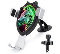 TKJMCSW Glowing Zebra Car Phone Mount Universal Auto Phone Holder Adjustable Cellphone Car Mount 360° Rotation, Dashboard & Windshield & Air Vent Strong Suction Cup Phones Stand Smartphoneones
