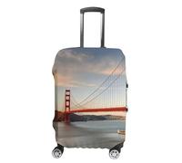 TKJMCSW Golden Gate Bridge Luggage Cover Tsa Approved Suitcase Covers for Luggage Elastic Washable Suit Case Covers Anti-Scratch Travel Luggages Sleeve Suitcase Protector Fits 19-30 Inch Case(), White