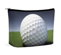 TKJMCSW Golf Ball Cosmetic Bags for Women Men Waterproof Travel Toiletry Bag Large Capacity Makeup Bags PU Leather Cute Makeup Pouch Protable Travel Bag for Toiletries, white, One size