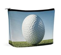 TKJMCSW Golf Ball Cosmetic Bags for Women Men Waterproof Travel Toiletry Bag Large Capacity Makeup Bags PU Leather Cute Makeup Pouch Protable Travel Bag for Toiletries