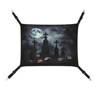 TKJMCSW Gothic Happy Halloween Cat Cage Hammock Cat Hammock for Cage Rat Hammock Ferret Hammock Cat Hammock for Large Cats Hanging Cat Bed Cat Hammock Bed Chinchilla Hammock Pet Hammock