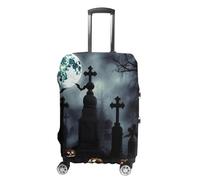 TKJMCSW Gothic Happy Halloween Luggage Cover Tsa Approved Suitcase Covers for Luggage Elastic Washable Suit Case Covers Anti-Scratch Travel Luggages Sleeve Suitcase Protector Fits 19-30 Inch Case