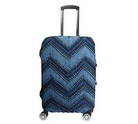 TKJMCSW Gradient Blue Denim Luggage Cover Tsa Approved Suitcase Covers for Luggage Elastic Washable Suit Case Covers Anti-Scratch Travel Luggages Sleeve Suitcase Protector Fits 19-30 Inch Case