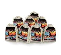 TKJMCSW Graffiti Hip Hop Drawstring Gift Bags 8PCS Muslin Bags Drawstring Bags Small Drawstring Bags Gift Bags with Drawstring Gift Wrap Bags Drawstring Drawstring Pouch