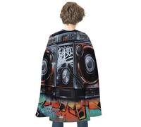 TKJMCSW Graffiti Hip Hop Renaissance Cape Reversible Halloween Cloak for Cosplay Party Medieval Costume Masquerade Outfit