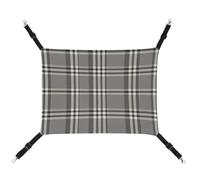 TKJMCSW Gray Plaid Lines Cat Cage Hammock Cat Hammock for Cage Rat Hammock Ferret Hammock Cat Hammock for Large Cats Hanging Cat Bed Cat Hammock Bed Chinchilla Hammock Pet Hammock