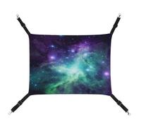TKJMCSW Green Blue Purple Galaxy Cat Cage Hammock Cat Hammock for Cage Rat Hammock Ferret Hammock Cat Hammock for Large Cats Hanging Cat Bed Cat Hammock Bed Chinchilla Hammock Pet Hammock