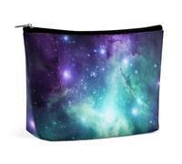 TKJMCSW Green Blue Purple Galaxy Cosmetic Bags for Women Men Waterproof Travel Toiletry Bag Large Capacity Makeup Bags PU Leather Cute Makeup Pouch Protable Travel Bag for Toiletries, white, One Size