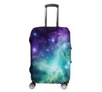 TKJMCSW Green Blue Purple Galaxy Luggage Cover Tsa Approved Suitcase Covers for Luggage Elastic Washable Suit Case Covers Anti-Scratch Travel Luggages Sleeve Suitcase Protector Fits 19-30 Inch Case