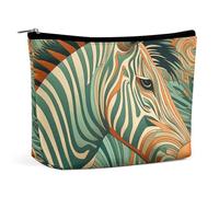 TKJMCSW Green Decorative Pattern Cosmetic Bags for Women Men Waterproof Travel Toiletry Bag Large Capacity Makeup Bags PU Leather Cute Makeup Pouch Protable Travel Bag for Toiletries, white, One Size