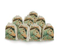 TKJMCSW Green Decorative Pattern Drawstring Gift Bags 8PCS Muslin Bags Drawstring Bags Small Drawstring Bags Gift Bags with Drawstring Gift Wrap Bags Drawstring Drawstring Pouch