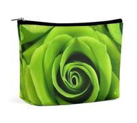 TKJMCSW Green Rose Makeup Bag for Women Large Capacity Toiletry Bag Portable Make Up Organizer Cosmetics Bag Travel Bag for Cosmetic Storage Bag for Travel Work, style, One Size
