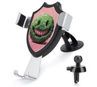 TKJMCSW Green Smiley Face Car Phone Mount Universal Auto Phone Holder Adjustable Cellphone Car Mount 360° Rotation, Dashboard & Windshield & Air Vent Strong Suction Cup Phones Stand Smartphone