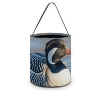 TKJMCSW Halloween Trick Or Treat Bucket Loon Nature Birds Candy Bag with Handle Reusable Goodie Basket Tote Large Snack Grocery Party Favors Supplies