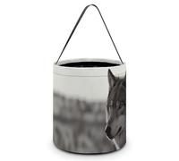 TKJMCSW Halloween Trick Or Treat Bucket Wolf On The Grass Candy Bag with Handle Reusable Goodie Basket Tote Large Snack Grocery Party Favors Supplies