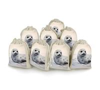 TKJMCSW Harp Seal Painting Drawstring Gift Bags 8PCS Muslin Bags Drawstring Bags Small Drawstring Bags Gift Bags with Drawstring Gift Wrap Bags Drawstring Drawstring Pouch