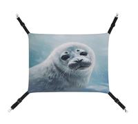 TKJMCSW Harp Seal Painting Wallpaper Cat Cage Hammock Cat Hammock for Cage Rat Hammock Ferret Hammock Cat Hammock for Large Cats Hanging Cat Bed Cat Hammock Bed Chinchilla Hammock Pet Hammock
