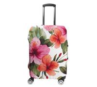 TKJMCSW Hawaiian Flower Print Luggage Cover Tsa Approved Suitcase Covers for Luggage Elastic Washable Suit Case Covers Anti-Scratch Travel Luggages Sleeve Suitcase Protector Fits 19-30 Inch Case