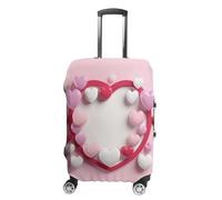 TKJMCSW Heart Shape Luggage Cover Tsa Approved Suitcase Covers for Luggage Elastic Washable Suit Case Covers Anti-Scratch Travel Luggages Sleeve Suitcase Protector Fits 19-30 Inch Case(), White, L