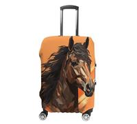 TKJMCSW Horse Head Luggage Cover Tsa Approved Suitcase Covers for Luggage Elastic Washable Suit Case Covers Anti-Scratch Travel Luggages Sleeve Suitcase Protector Fits 19-30 Inch Case(), White, XL