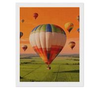TKJMCSW Hot Air Balloon Fleet 5D Diamond Painting Kits for Adults Beginner DIY Round Full Drill Diamond Dots Paintings Paint with Diamonds Crafts Kits Gem Art for Home Wall Decor Gift 16"x20"