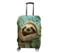 TKJMCSW Hug Tree Sloth Luggage Cover Tsa Approved Suitcase Covers for Luggage Elastic Washable Suit Case Covers Anti-Scratch Travel Luggages Sleeve Suitcase Protector Fits 19-30 Inch Case(), White, XL